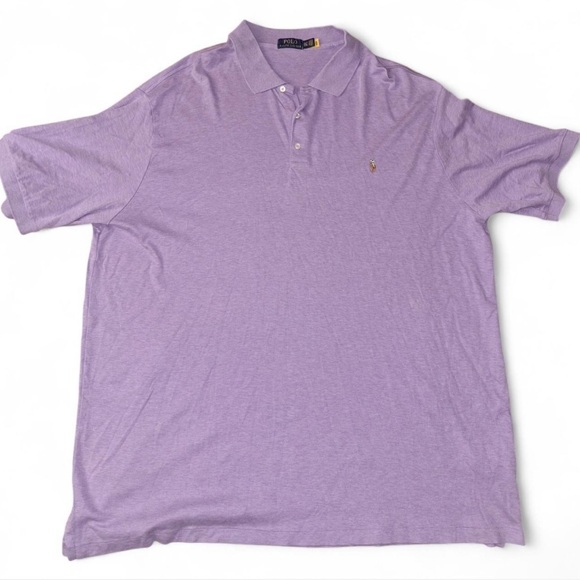 POLO RALPH LAUREN POLO Men’s 3XLT - PURPLE- INTERLOCK PIMA SOFT - Picture 2 of 6